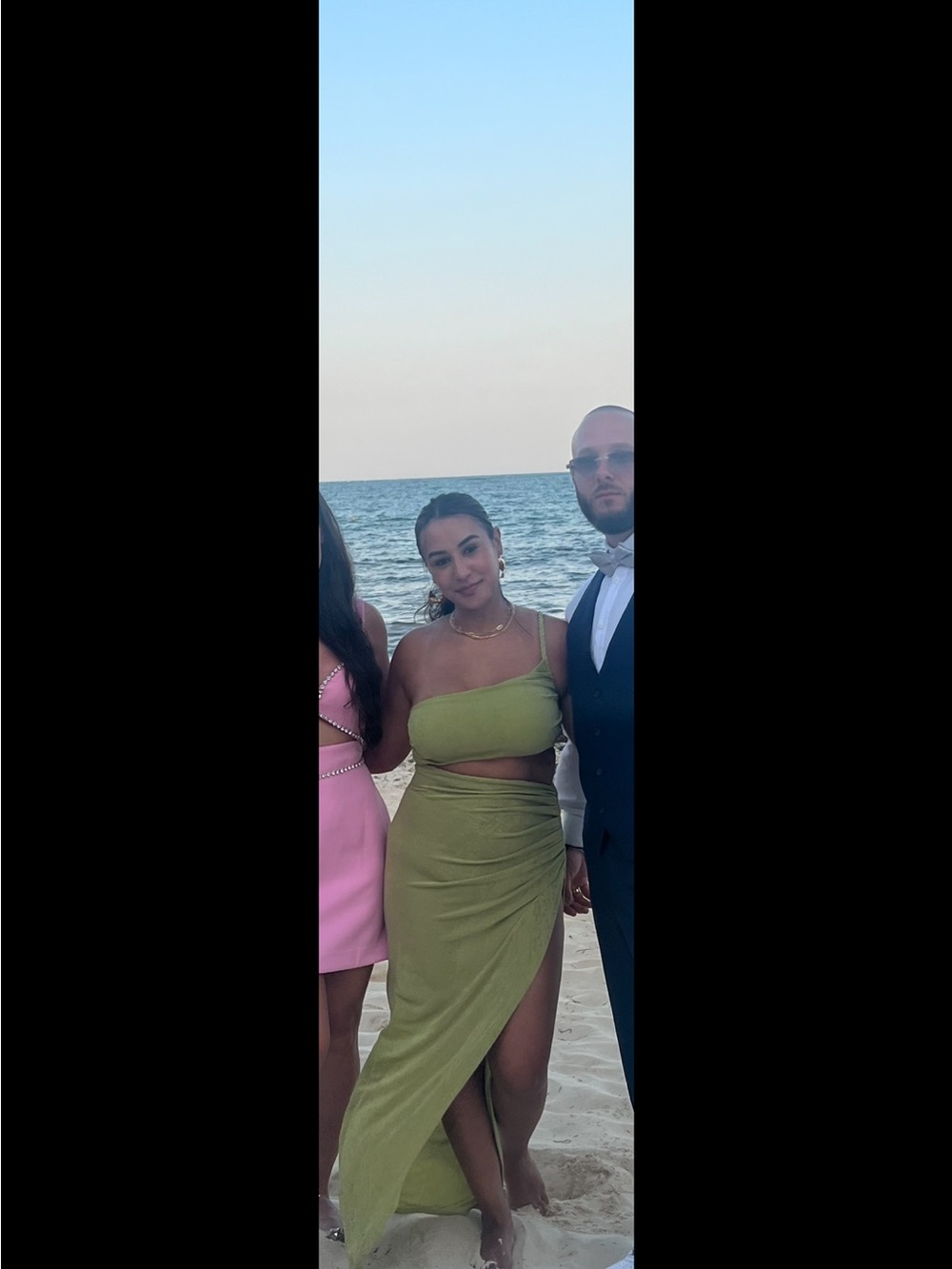 Oh Polly Olive Green One-Shoulder Cutout Maxi Dress